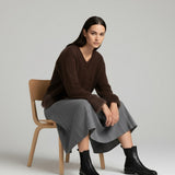 Moteriškas megztinis su alpakos jauniklių vilna