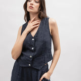 Moteriška liemenė ir kelnės, Capsule Collection, 100% linas