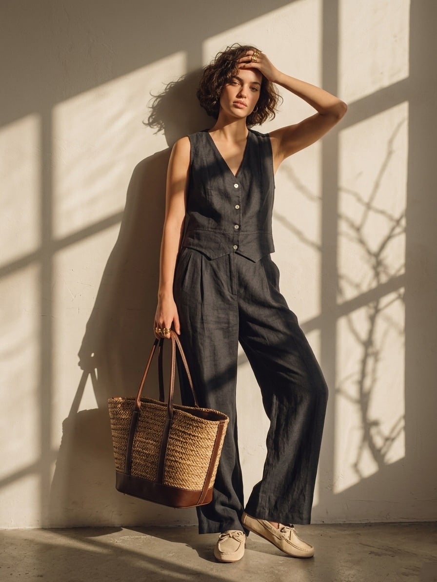 Women's trousers, Capsule Collection, 100% linen