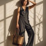 Moteriškos kelnės, Capsule Collection, 100% linas