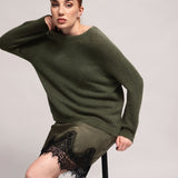 Damenpullover mit Baby-Alpakawolle