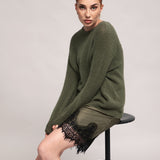 Damenpullover mit Baby-Alpakawolle