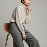 Moteriškas megztinis su moheros vilna