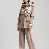 Moteriškas megztinis ir kelnės su kašmyru