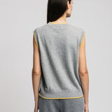 Women's waistcoat with angora wool