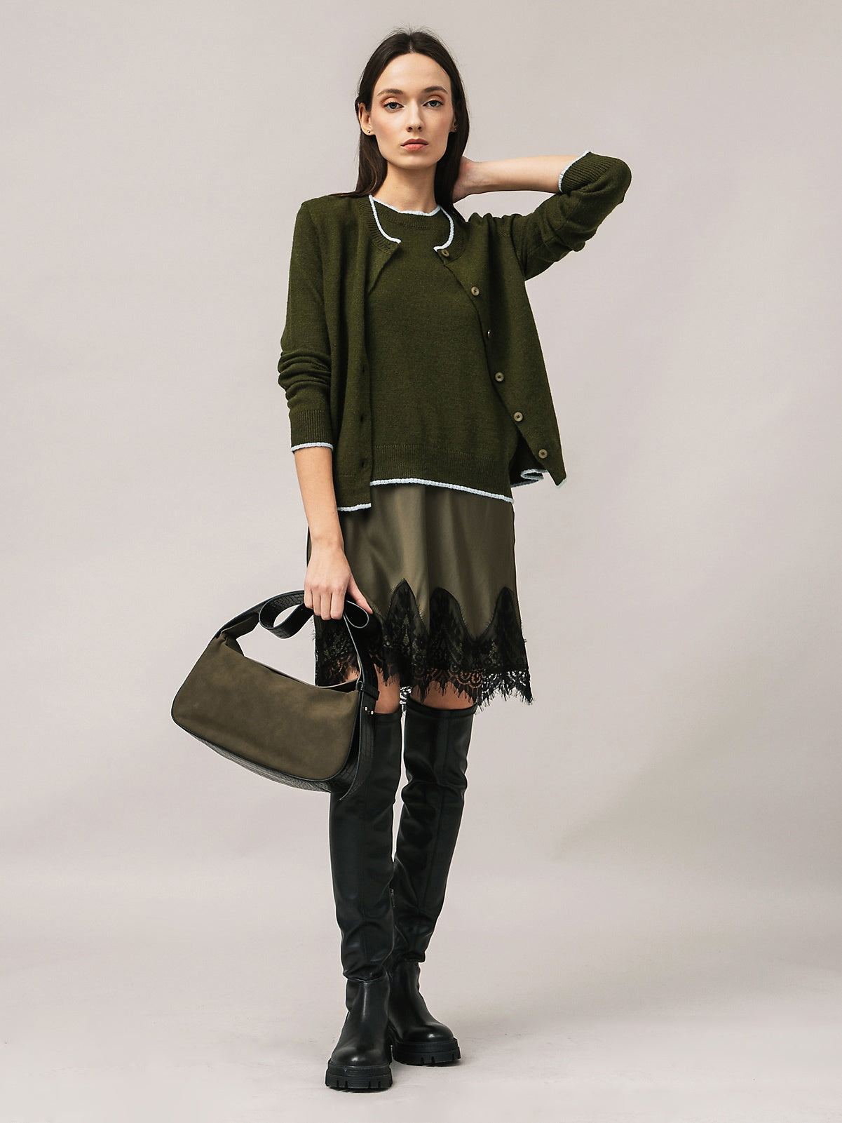 Women's cardigan with angora wool