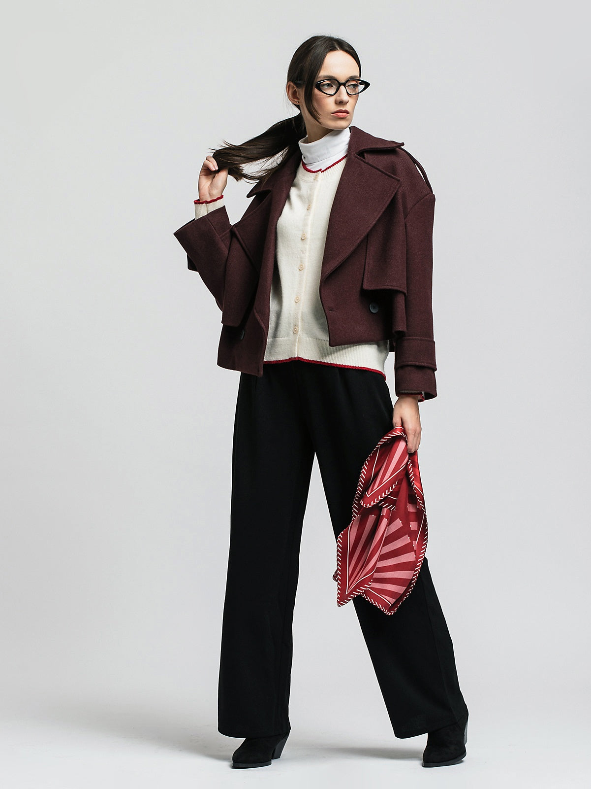 Women's cardigan with angora wool