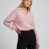 Moteriškas megztinis su moheros vilna