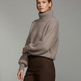 Women's sweater with mohair wool
