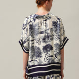 Damen-Poloshirt mit Seide