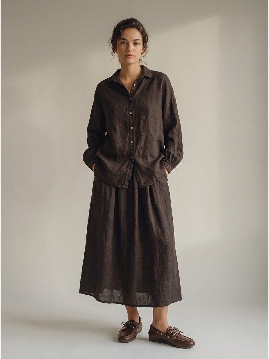 Moteriškas sijonas, Capsule Collection, 100% linas