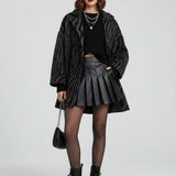 Moteriškas paltas su vilna