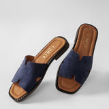 Women's slip-on leather mules