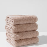 Cotton towel set in a basket - (4 VNT, 30 x 50 cm)