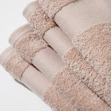 Cotton towel set in a basket - (4 VNT, 30 x 50 cm)