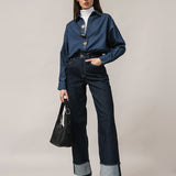 Moteriški džinsiniai marškiniai