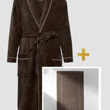 Rinkinys: chalatas ir vonios kilimelis, 50x85 cm