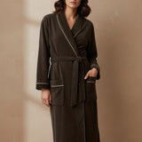 Rinkinys: chalatas ir medvilnės rankšluosčių rinkinys – (2 vnt, 50 x 90 cm)