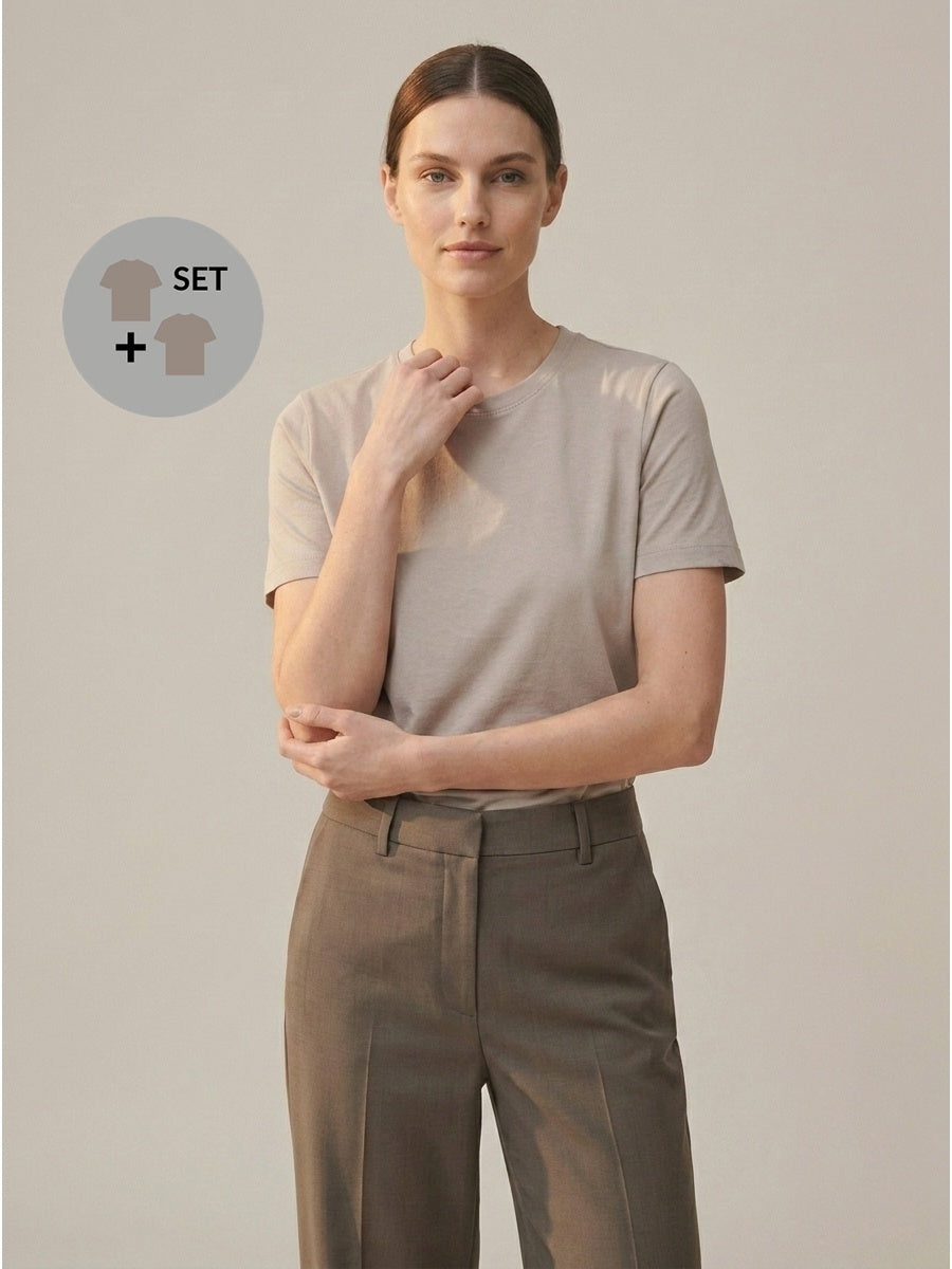 Women's short-sleeved T-shirt, 2 pcs.
