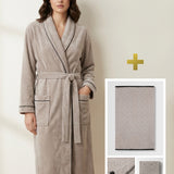 Bathrobe and terry towel, 90x170 cm